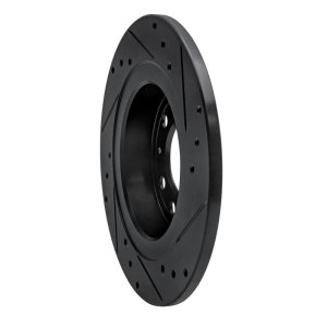 Pontiac Solstice Brake Rotor (1) - Rear Left - R1 Concepts - Drilled & Slotted - Black - `06-`10